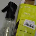 8.5oz Glass Oil Sprayer for Cooking - 1 Pack Refillable Olive Mister for Air Fryer Grilling Kitchen Gadget Black