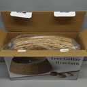 28in Christmas Tree Collar - Woven Hyacinth Tree Collars for Artificial Trees - Rattan Rustic Farmhouse Basket for Tree Base Cover with Cord Cut-Out for 6ft 7.5ft Tree (Natural)