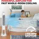 Honeywell QuietSet Whole Room Oscillating Tower Fan with Remote, White, HYF260