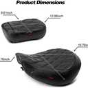 Motorcycle Driver Passenger Seat with Diamond Pattern Stitching Compatible with Shadow ACE VT750 VTC750C VTC750CD 1998-2003