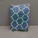 Smiry Round Picnic Tablecloth, Waterproof Elastic Fitted Table Covers for 45" - 56" Tables, Wipeable Flannel Backed Vinyl Tablecloths for Camping, Indoor, Outdoor, Light Blue & White