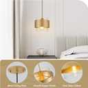 9.8" Modern Pendant Lights Kitchen Island, Hanging Light Fixtures with Durable Metal Shades, Adjustable Pendant Lights for Kitchen Island Bedroom Hallway, 2 Pack