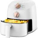 COMFEE' Compact 2.1 Quart Air Fryer with 12 Menu Options, Adjustable Timer & Temperature Control 176-400 degrees F, Dishwasher-Safe Nonstick Fry Basket with Stainless Steel Finish