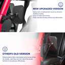 Upgraded Mirrors Doors Off Compatible with Wrangler TJ JK JKU, No Vibrate & Wobble Side View Mirrors, Easy-Install Quick Release Mirror Relocation Kit Compatible with Wrangler 1997-2018