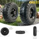 10" Solid Tires, 4.10/3.50-4 Tire and Wheel Flat Free, 5/8" Bearings