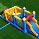 HuaKastro 20.5FT(L) Extended Inflatable Obstacle Course Bounce House for Kids Party Easter Event, with Various Obstacles: Tunnel, Crossing Wall, Jungle, Jumping Area, Climbing Wall and Slide