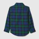 2 x Gap Boys' Long Sleeve Flannel Button-Down Shirt (Blue)