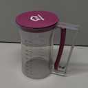 KPKitchen Pancake Batter Dispenser - Kitchen Must Have Tool for Perfect Pancakes, Cupcake, Waffle, Muffin Mix, Cake & Crepe - Baking Supplies for Griddle - Pancake Maker with Measuring Label (Purple)