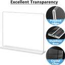 MaxGear 8.5 X 11 Acrylic Sign Holder Horizontal 2Pack, Double Sided Display Stand, Clear Table Sign Flyer Menu Holders, Plastic Paper Stand Picture Frame for Office, Store, Restaurant