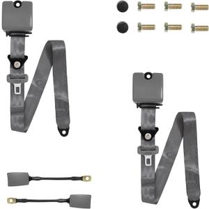 2PCS Adjustable Retractable 3-Point Belt Kit, Universal Fit for Golf Carts, UTV, Trucks, RV, Minivan