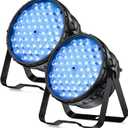 BETOPPER DJ Light 2 Pack, 54x3W LED Par Lights, DMX Stage Lights Sound Activated, Strobe Wash Lighting for Wedding, Church, Party, Club, Concert and Festival Events (2)