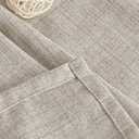 YoungsTex Extra Long Linen Curtains 95 Inch Length for Living Room, Beige Semi Sheer Drapes with Rod Pocket Back Tab Light Filtering for Dining Bedroom, Natural Beige, 2 Panels, 52 X 95 Inch