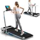 5 in 1 Foldable Treadmill, 7.5 MPH Treadmills for Home with App Compatible, Treadmill with 10% Incline, 3.0HP Brushless Drive, Remote Control and LED Display, 12 HIIT Programs, 400 LBS Capacity