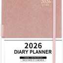 2026 Appointment Book & Planner - Jan. 2026 - Dec. 2026, Daily Hourly Planner 2026, 5.75" X 8.25", 60-Minute Interval, Faux Soft Leather Cover, Premium Paper with Pen Holder, Inner Pocket - Rose Gold