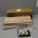 WOPITUES Wood Floating Shelves Set of 6, Shelves for Wall Decor, Farmhouse Shelf for Bedroom, Bathroom Storage Shelves, Book Shelves for Living Room - Rustic Brown (16.5 Inch)