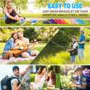 Mosquito Repellent Bracelets 24 Pack, Individually Wrapped Mosquito Repellent Bands with 60 Pcs Mosquito Stickers Patches, Natural Insect Bug Wristbands for Kids and Adults