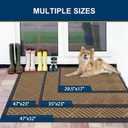 Smiry Front Door Mat Outside Entrance, Natural Rubber Doormat, 71x23 Inch