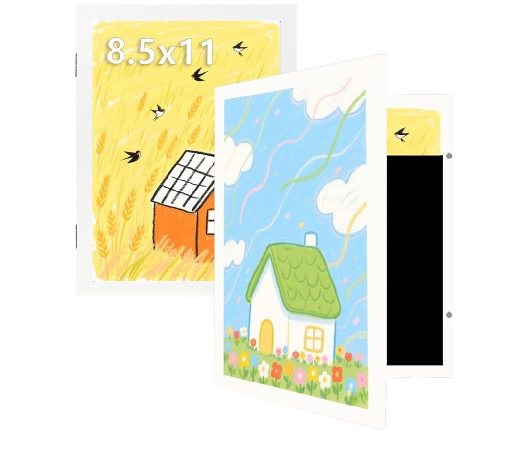 8x10 Picture Frame 2 Pcs in 1 set Frame can Display 5x7 Picture with Mat or 8x10 Without Mat on the Wall or Table