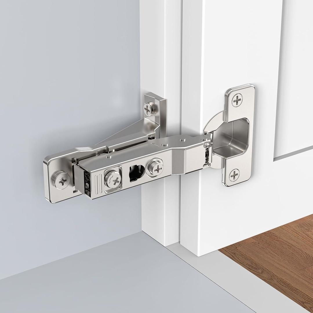 Face Frame Inset Cabinet Hinge8 Pack 110 Face Frame Insert Cabinet,Cabinet Door Hinge,Clip-on Base,Soft Close,Silent Hinge,3D Adjustable Hinge for Kitchen Cabinets,Bookcases,Wardrobes