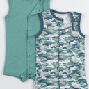 Hanes 2-pack Ultimate Sleeveless Rompers for Baby | 60% Cotton, Snap Closure
