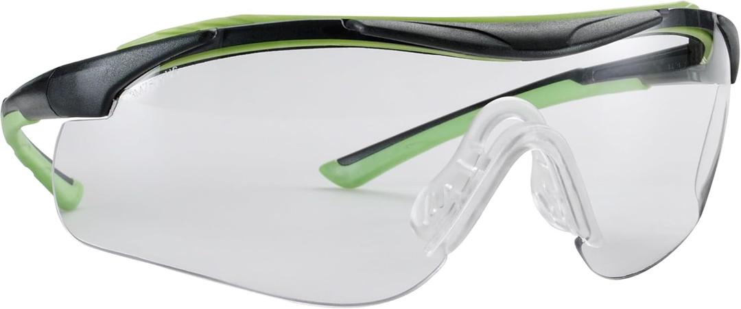 3M Brow Guard Safety Eyewear, Impact-Resistant Lens, Blocks 99.9% of UV, Anti-Fog, Scratch-Resistant Lens, Lightweight & Durable Design, Soft-Touch Nose Pads & Earpiece Enhance Comfort (47100H1-DC) (One Size, Clear)
