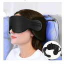 Travel Pillow for Airplanes, Airplane Pillow with 3D Eye Mask for Sleeping, 360° Support Headrest for Long Flight, Road Trip, Stop Bobblehead Travel Essential Airplane Sleep Head Strap, Blue