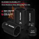 1/2 Drive Deep Impact Socket Set: 11-Piece Metric Size Wheel Axle Nut Wrench Metric Large Jumbo 27mm 29mm 30mm 31mm 32mm 33mm 34mm 35mm 36mm 38mm Spindle Joint High Torque Truck Bearing Locknut
