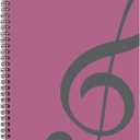 MAXCURY Blank Sheet Music Composition Manuscript Staff Paper Art Music Notebook Black 100 Pages 26x19cm (Pink/Grey Green)