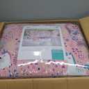 Intelligent Design Kids 100% Cotton Comforter Set - Fun Print and Vibrant Color Modern Design All Season Cozy Bedding, Matching Shams, Decorative Pillow, Twin/Twin XL, Unicorn Reversible Pink