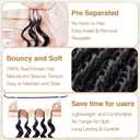 Miracle Knots Crochet Human Hair, Pre-Separated Deep Wave Crochet Hair for Black Women, Easy Install Hook Design, Invisible Natural Look, Lightweight No Itch, 50 Strands 60g 22 Inch