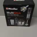 Mueller Multistick 800W 4-in-1 Immersion Blender Handheld, 12 Speed Hand Mixer - Turbo Boost, Heaviest Duty Copper Motor, Titanium Blades Hand Blender, Milk Frother Wand, Whisk, Beaker, Chopper, Grey