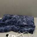 EHEYCIGA Electric Heated Blanket Throw Faux Fur, 10 Hours Auto Shut Off 9 Heating Levels Heating Blanket Throw, Soft Warm Heated Blanket Fast Heating, Faux Fur & Sherpa 