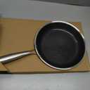 COOKER KING 10-Inch Stainless Steel Pan, Hybrid Nonstick Frying Pan, Skillet, 3-Ply Clad Cookware, Even Heat Distribution, Dishwasher & Oven Safe, with Stay-Cool Handle, Induction Compatible