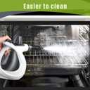 Pressurized Handheld Multi-Surface Natural Steam Cleaner with 12 pcs Accessories, Multi-Purpose Steamer for Home Use, Steamer for Cleaning Floor, Upholstery, Grout and Car (Grey) (Grey)