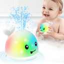 Whale Bath Toy Sprinkler, Baby Easter Basket Stuffers, Light Up Bath Toys for Kids Ages 13 Babies 61218 Months, 1 2 3 Year Old Boys Girls Easter Toddler Birthday Gifts, Bathtub Pool Water Table Toy