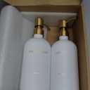 Gold Soap Dispenser Bathroom Set, Hand and Lotion Dispenser with Stainless Steel Pump, Perfect for Modern Bathroom Decor. (Gold)