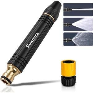 4 x 2026 High Pressure Hose Nozzle Sprayer for US Garden Hoses (1, Black)