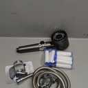 Filtered Shower Head with Handheld & High Pressure - Ion Drops Shower Head with 75" Stainless Hose for Hard Water | 3 Spray Modes Shower with 10 Replaceable Filters