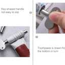 2 x Luckycivia 10 Pcs Stainless Steel Toothpaste Tube Squeezers, Metal Toothpaste Dispenser Squeezers for Bathroom