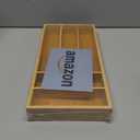 Small Silverware Organizer, Bamboo Kitchen Drawer Cutlery Organizer, Utensil Holder, Flatware Organizer Tray (14.2"x6.7"x1.6")