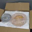 Amber Glass Ceiling Light, 7" Glass Small Semi Flush Mount Ceiling Light Fixture Modern Brushed Gold Lighting Fixtures Ceiling Lamp for Hallway Entryway Foyer Kitchen Sink Bathroom