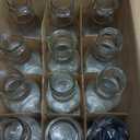 nicebottles Clear Glass Beverage/Sauce Bottles, 12 Oz, Black Caps - Case of 11