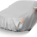 Goplus Car Cover Waterproof All Weather, Outdoor Sedan Car Snow Cover Hail Proctor for Automobiles with Bag, Wind Proof Buckles, Reflector, Fit Sedan Toyota Corolla Honda Civic, Length Up to 185"