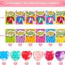 Valentine Day Gifts for Kids, 24 Pack Pop Fidget Heart-Shaped Mini Push Bubble Sensory it Fingertip Keychain Fidget Toys Decompression Valentines Classroom Party Favors Exchange Gifts for Kids