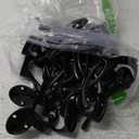 IBosins 30 Pack Heavy Duty Dual Coat Hooks Wall Mounted with 60 Screws Retro Double Hooks Utility Black Hooks for Coat, Scarf, Bag, Towel, Key, Cap, Cup, Hat (30 Pcs Black)