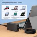 65W Surface Pro Laptop Charger for Microsoft Surface Pro 11,10, 9, 8, 7+, 7, 6, 5 Surface Laptop 5 Studio 4 Go 3 2, Surface Book 3 2 1, Surface Go Tablet, Support 36W, 44W