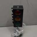 Kicko 11-Inch Traffic Lights Lamp with Base - 4-Mode Color Changing Stop Light Lamp for Kids Bedroom, Party Decoration or Playroom - Battery or USB Powered Mini Lighting - Ideal Traffic Light Decor