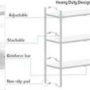 Jojocross Expandable Shelf for Cabinet Organizer Adjustable Stackable Spice Rack at Kitchen and Bathroom More, Counter Countertop Cupboard Organization Pantry Storage, (2 Packs/White, Large)