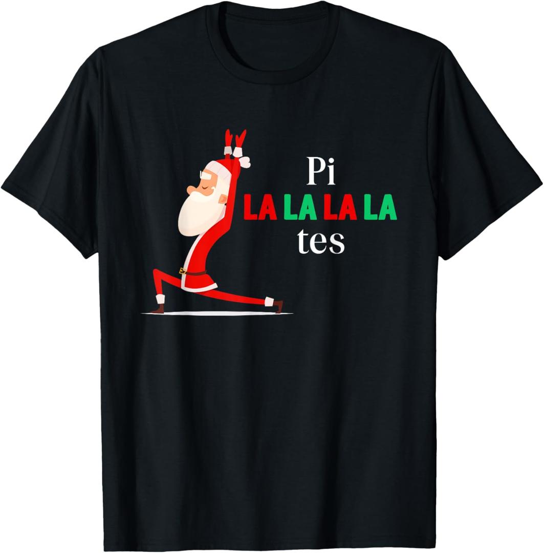 Pi La La La La Tes Pilates Christmas Song Jingle Bell T-Shirt Small