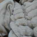 Bedsure Faux Fur Throw Blanket - GentleSoft & Fluffy, Fuzzy Luxury Christmas Blanket for Couch, Sofa and Bed, Thick and Warm for Winter, Cozy Striped Decorative Gift for Women, Oatmeal, 50x70 Inches